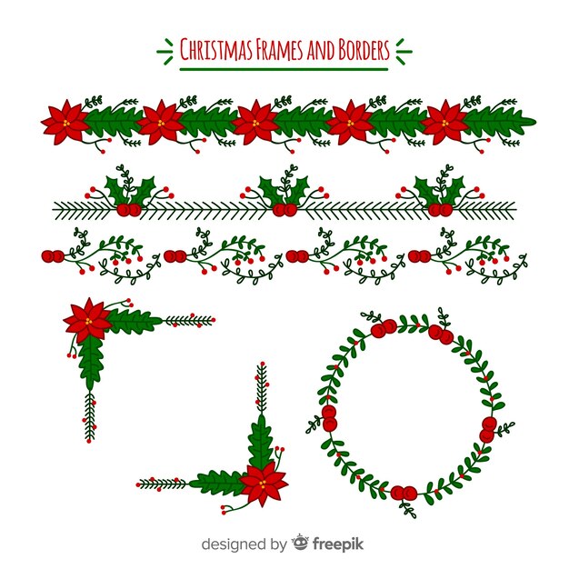 Pack de cadres et bordures de Noël