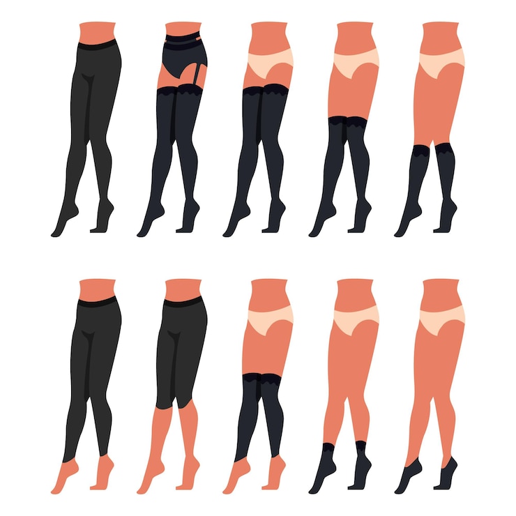 Vecteur gratuit pack collants collants plats