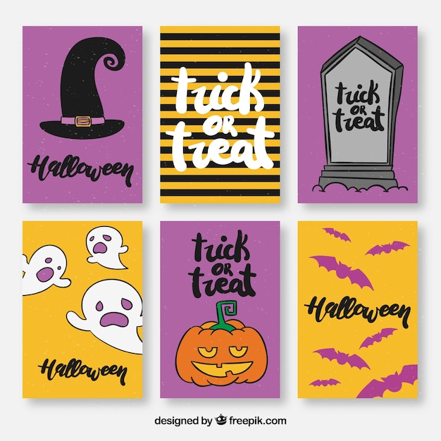 Pack Coloré De Cartes Halloween