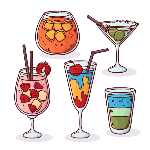 Pack De Délicieux Cocktails Dessinés