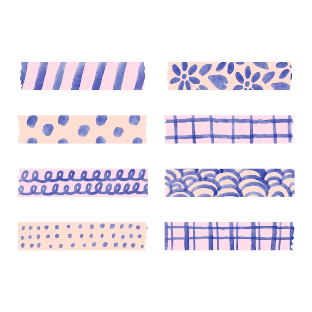 Pack De Différentes Bandes De Washi Aquarelle