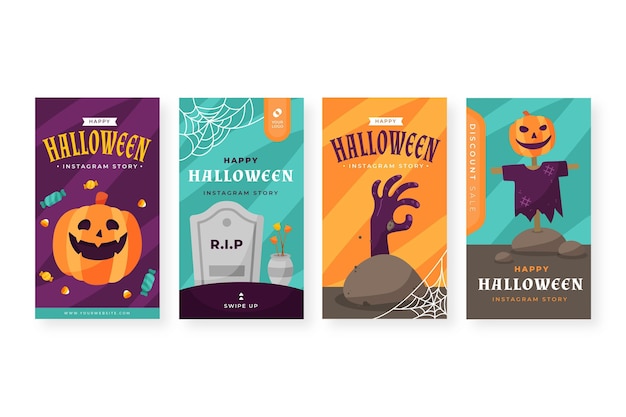 Pack De Différentes Histoires Instagram D'halloween