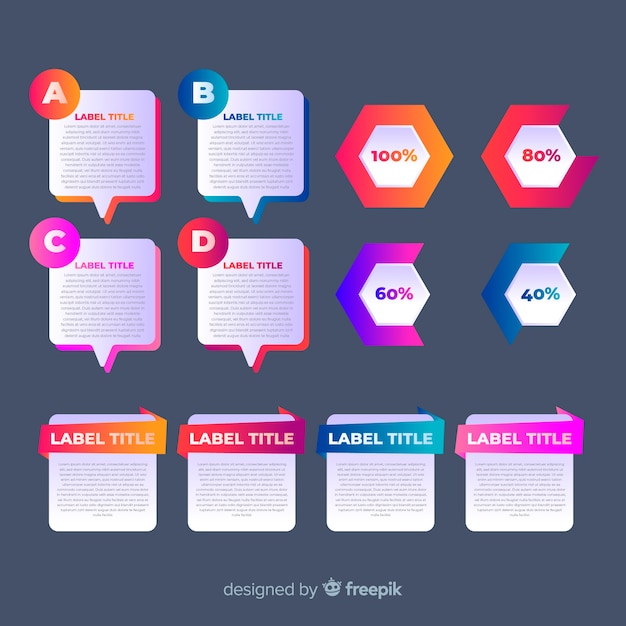 Pack D'éléments Infographiques Colorés