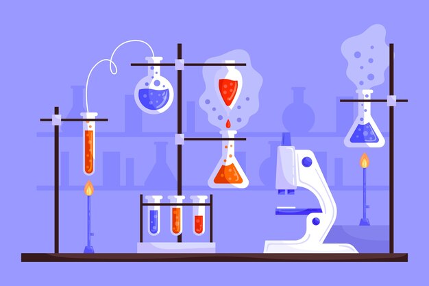 Pack d'éléments de laboratoire scientifique