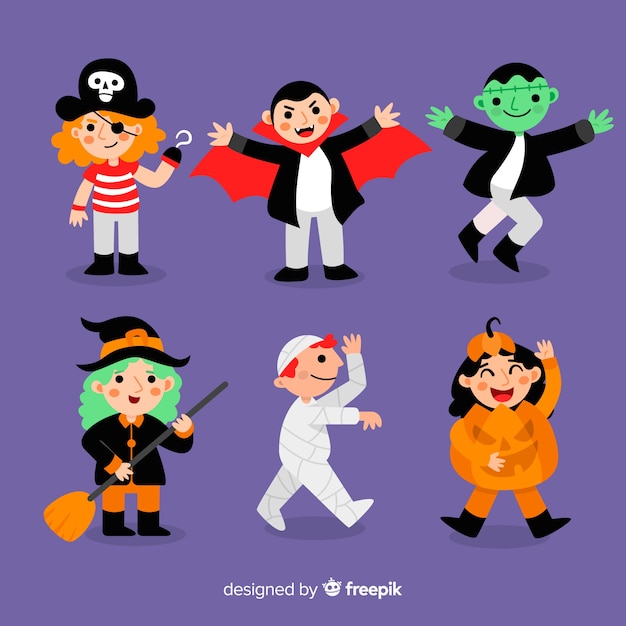 Pack D'enfants Déguisés D'halloween