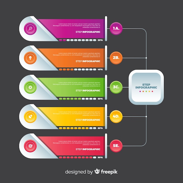 Pack D'étapes Infographiques Colorées