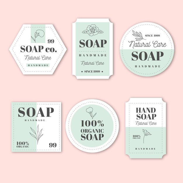 Pack d'étiquettes de savon créatives