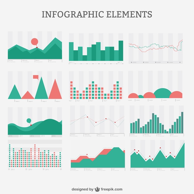 Vecteur gratuit pack infographie de style rétro