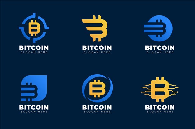 Pack de logos Bitcoin dégradés