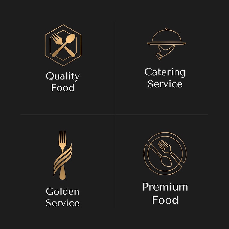 Vecteur gratuit pack de logos de restauration dégradés