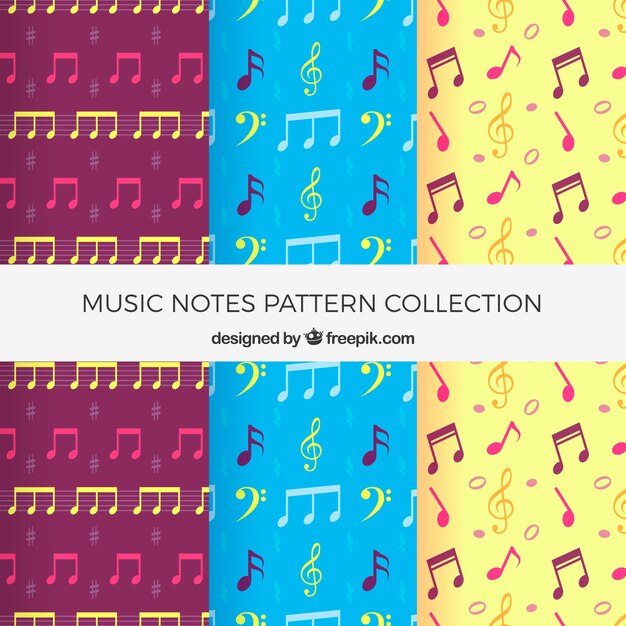 Pack de motifs de notes musicales
