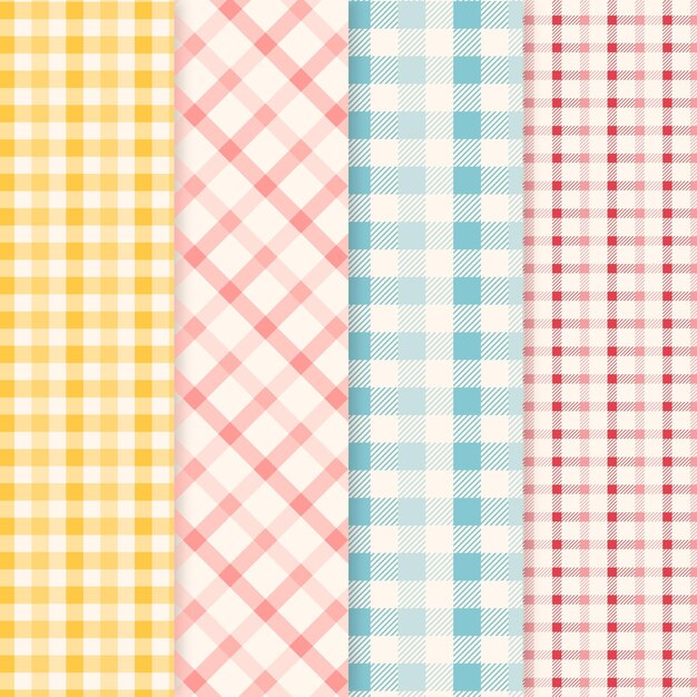 Pack de motifs vichy pastel