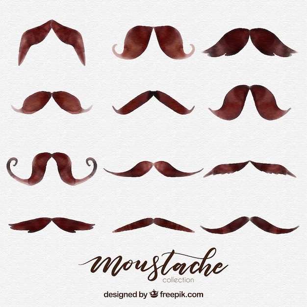 Pack Moustache Aquarelle