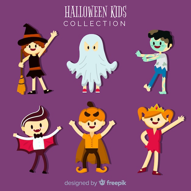 Pack Plat De Personnages Halloween Pour Enfants