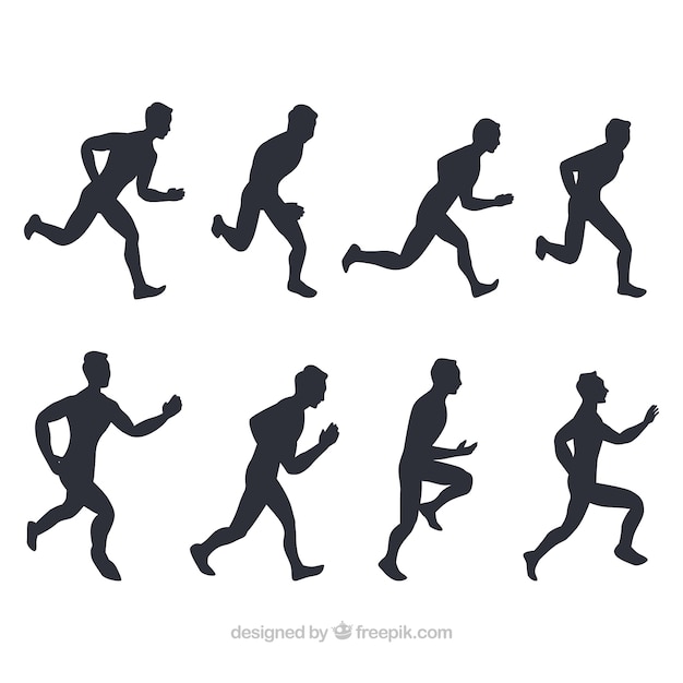 Pack de silhouettes de coureurs