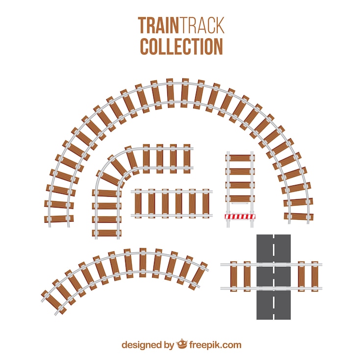 Vecteur gratuit pack de train