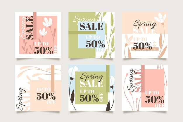 Pack de vente Instagram de vente de printemps