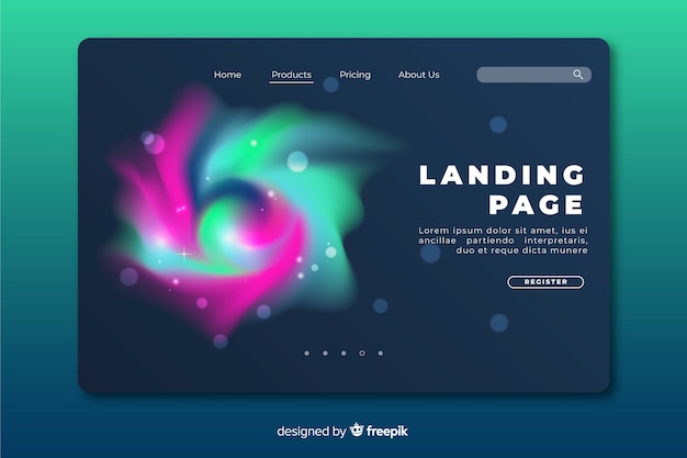 Vecteur gratuit page d'atterrissage bel espace délire