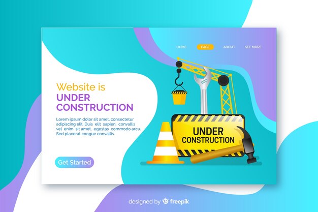 Page d'atterrissage en construction