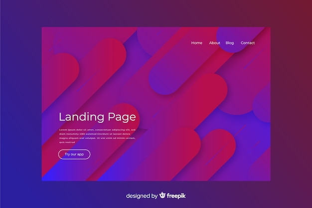 Page De Destination Abstraite Avec Un Design Minimal