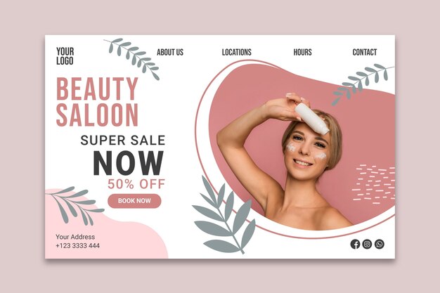 Page de destination Beauty Saloonn