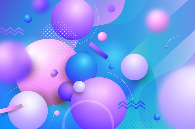 Page de destination des boules 3D aux couleurs pastel