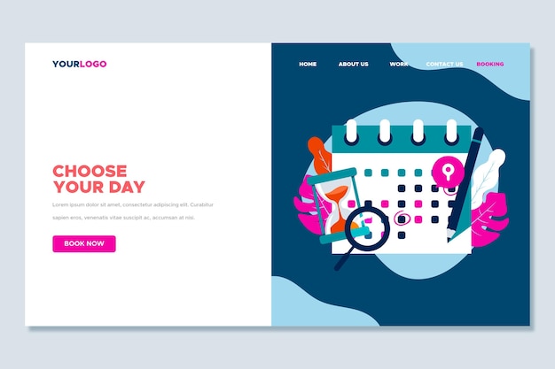 Page De Destination De Choisir Votre Rendez-vous De Jour