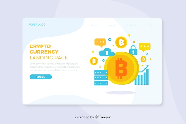 Page de destination de crypto-monnaie