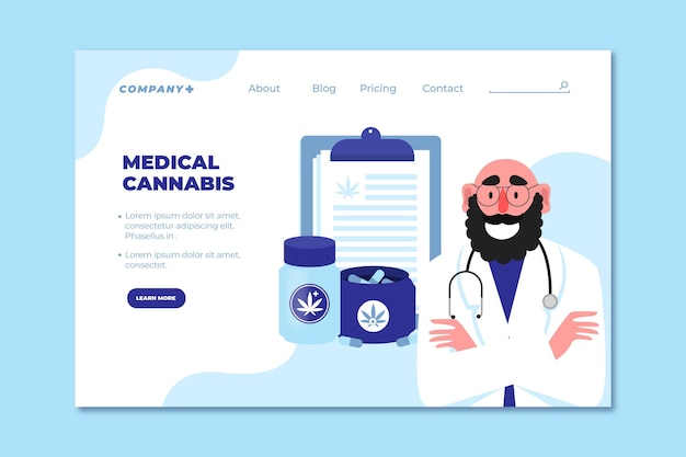 Page De Destination Du Cannabis Médical Et Du Médecin