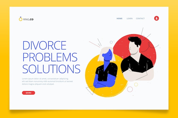 Page De Destination Du Concept De Divorce