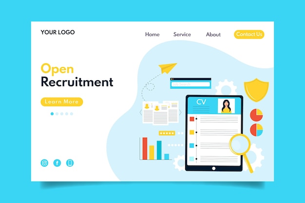 Page De Destination Du Concept De Recrutement