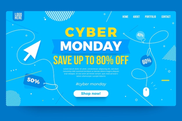 Page De Destination Du Cyber Monday