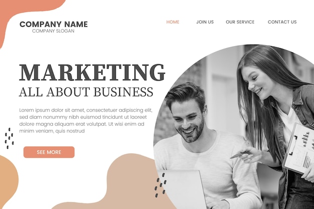 Page De Destination Du Marketing D'entreprise