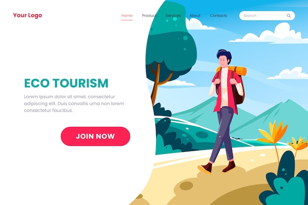 Page De Destination De L'écotourisme