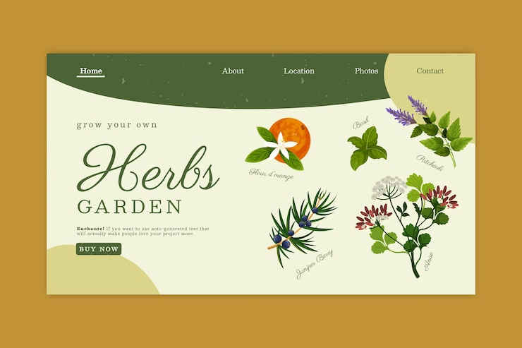 Vecteur gratuit page de destination de jardinage plat dessiné à la main