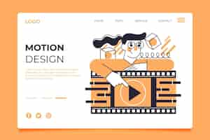 Vecteur gratuit page de destination motiongraphics