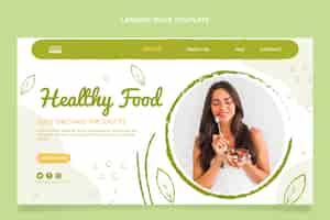 Vecteur gratuit page de destination de la nourriture au design plat