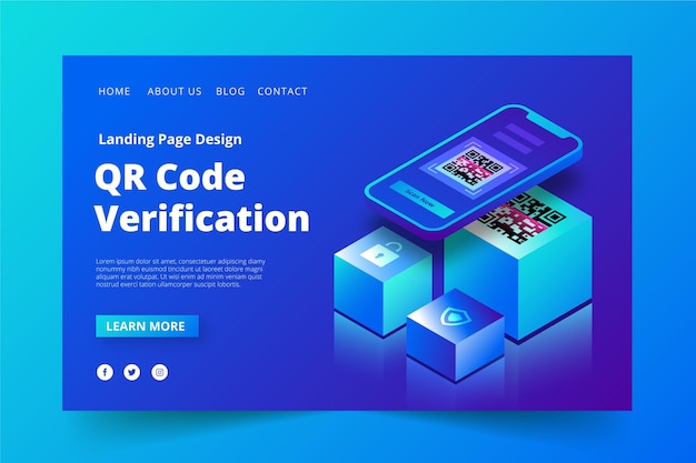 Page De Destination De Vérification Du Code Qr