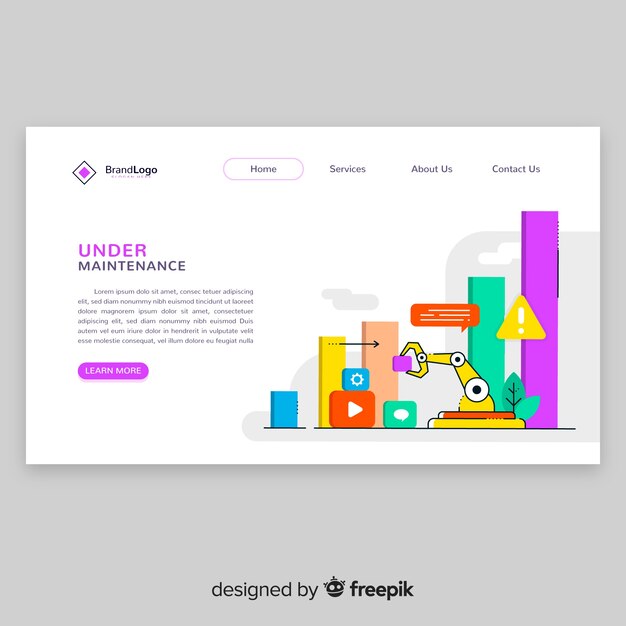 Page De Destination Web En Construction