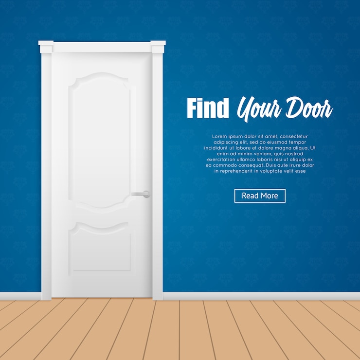Vecteur gratuit page porte maison