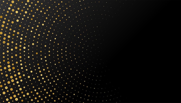 Paillettes de demi-teintes dorées sur fond noir