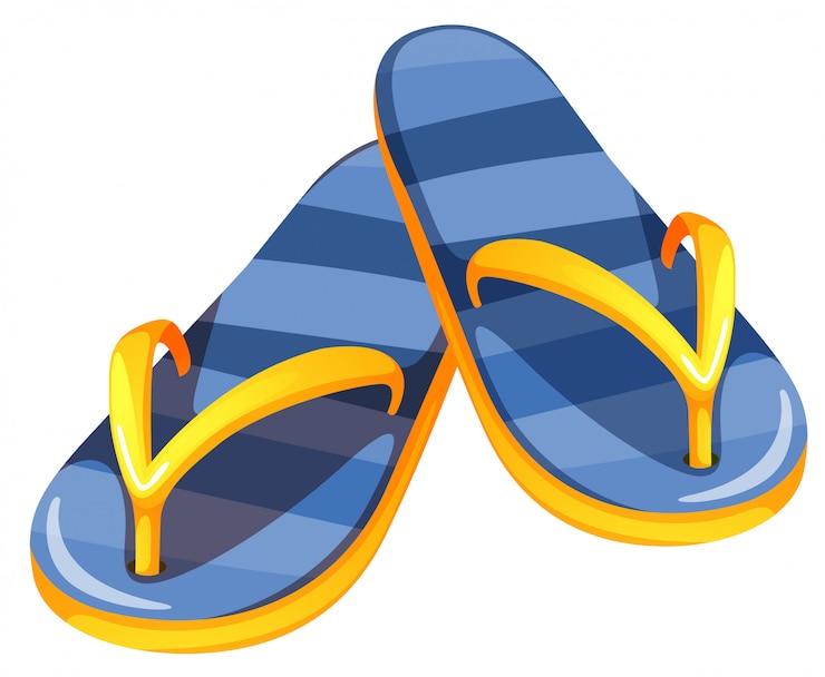 Vecteur gratuit une paire de sandales bleues.