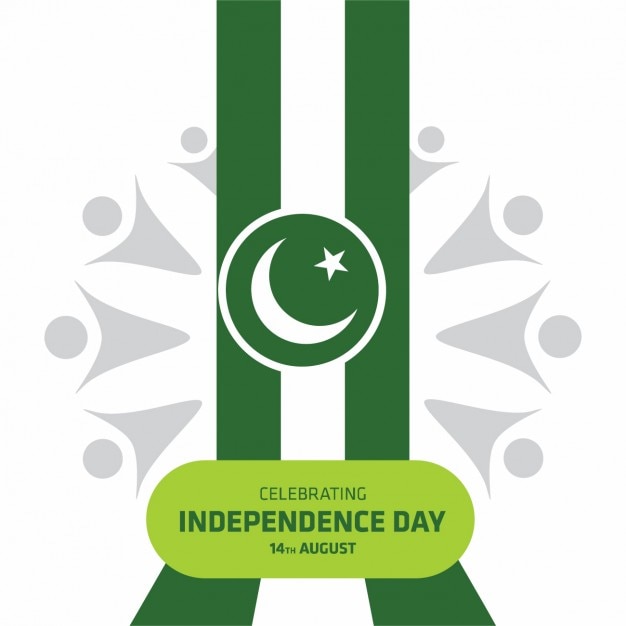 Vecteur gratuit pakistan jour de l'indépendance conception de fond