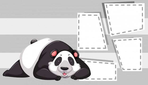 Panda Sur Le Modèle De Note