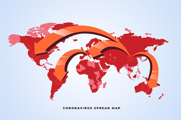 Pandémie de coronavirus autour de la carte du monde