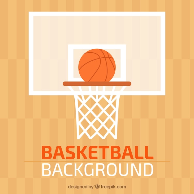 Panier de basket-ball de fond dans la conception plate
