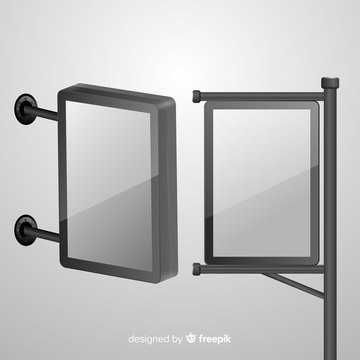 Vecteur gratuit panneau d'affichage réaliste