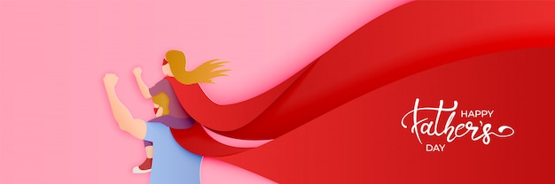Definir La Citation De Doodle Super Heros Papa Dans Le Style Manuscrit Vecteur Premium