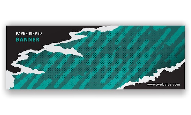 papier déchiré avec bannière de course grunge