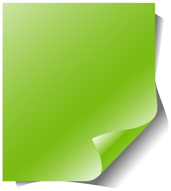 Papier à gradient vert avec coin plié